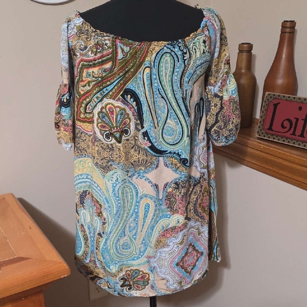 Umgee Multicolor Paisley Blouse - Picture 3 of 4